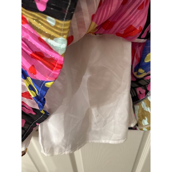 J Lee Chic Rose Leopard Print Multicolor Short Sleeve Dress, M - Picture 6 of 6